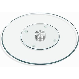 Prato Giratório Redondo Confeitagem Vidro 30cm Transparente TOP RIO