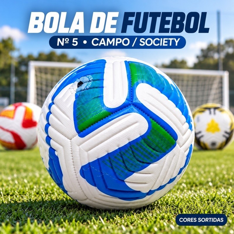 Bola de Futebol Premium Macia N°5 – Campo e Society Gramatura 426