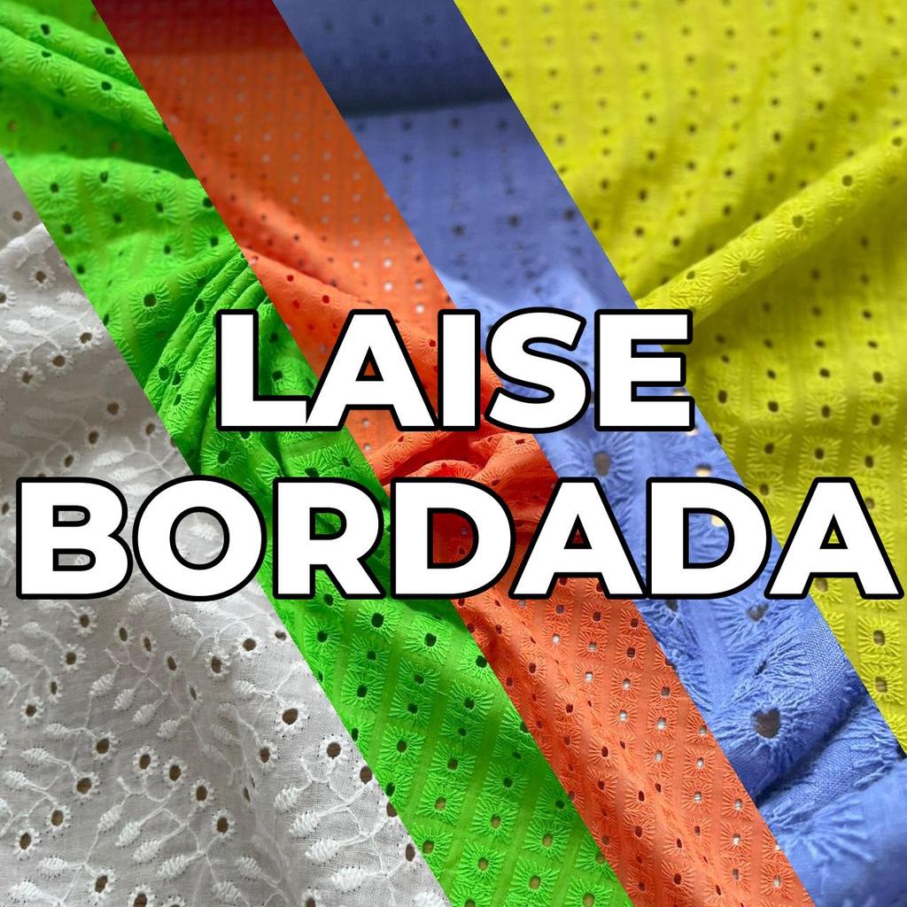 15 Metros Tecido Laise Bordada 100% Algodao - Fresco, Moda Praia, Vestidos, Blusinhas (15m x 1,50m)