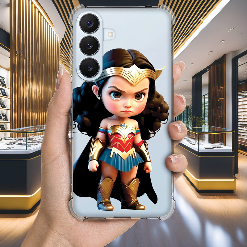 Capa Capinha GALAXY NOTE 20 ULTRA 10 S25 EDGE S24 S23 S22 S21 Anti-impacto Personalizada geek MULHER maravilha (3221)