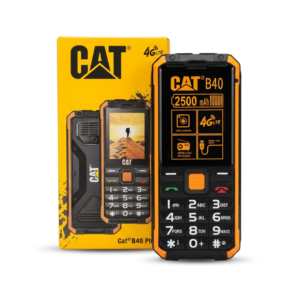 Telefone Celular Capterpillar B40 4g Teclas Grandes Volume Alto Rede 4G/Lte
