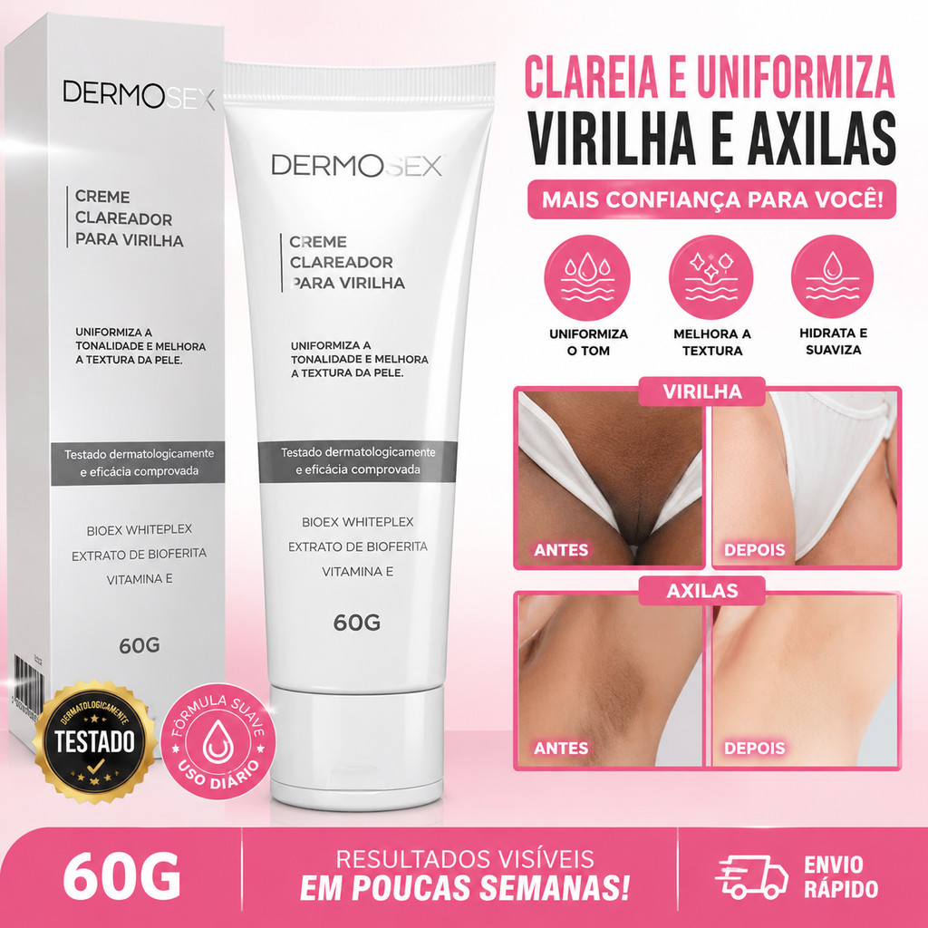 Creme Clareador Íntimo para Virilha e Axilas Dermosex - 60g