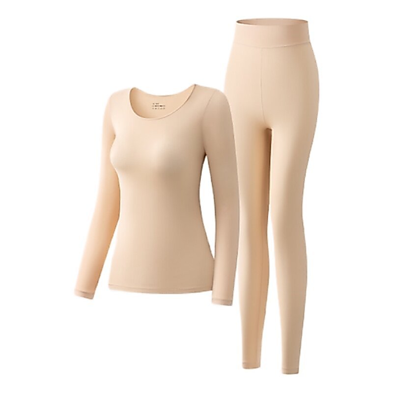 Roupas de pele invisível outono inverno roupa interior térmica aquecimento energia outono roupas femininas camisa de fun