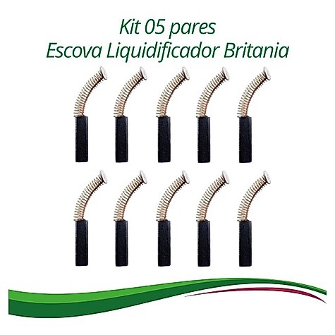 Escovas De Carvao Liquidificador Processador Britania DIVERSOS MODELOS - 05 Pares