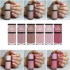 BELLA BRAZIL:Esmaltes Nudes e Rosas Efeito Gel 9ml