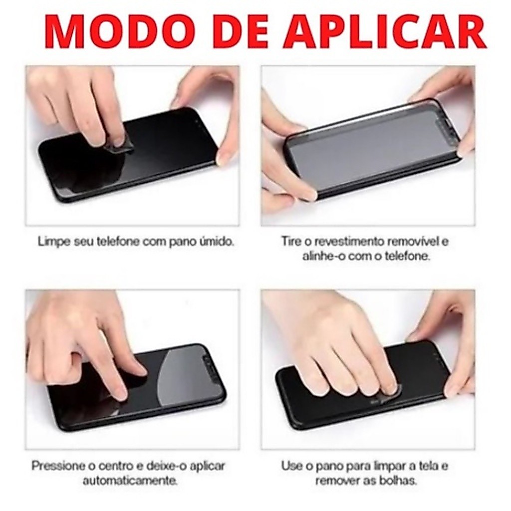 Película De Vidro Temperado 3D Full Cover Para Samsung A01 A11 A21 A21S A31 A41 A51 A50 A40 A30 A10 A20 - Proteção Tela