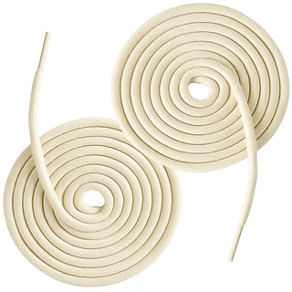 Cadarço Redondo Creme R5 Roliço com Enchimento Par 130cm para Calçados Roupas Renove Tênis Sapato