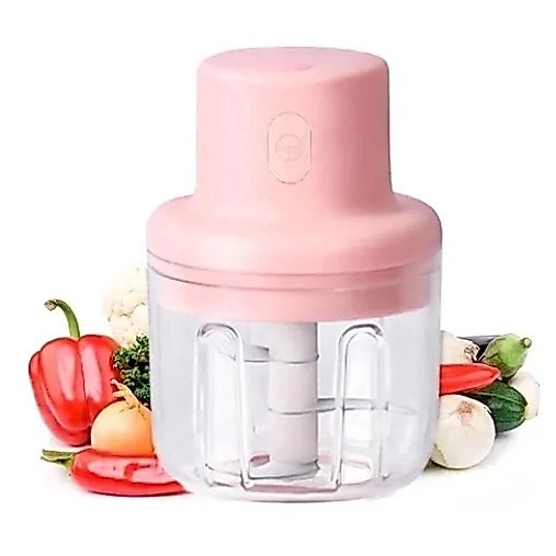 Mini Processador Triturador Sem Fio Elétrico 300ML De Alimentos Para Legumes Alho Gengibre