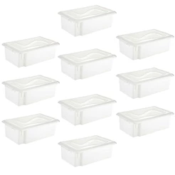 Kit C/ 10 Caixas Gourmet Com Tampa Branca 5,65 L Atacado Santana alimento açougue restaurante salgado cozinha