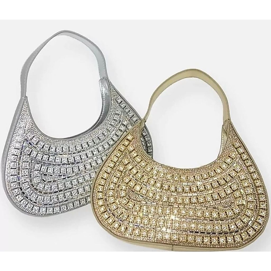 Bolsa meia lua stras coleção final de ano bolsa bag de luxo tendência C.3207 modern