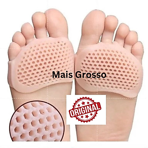 Par Palmilha e Meia Ortopédica Gel Silicone Esporão Macio