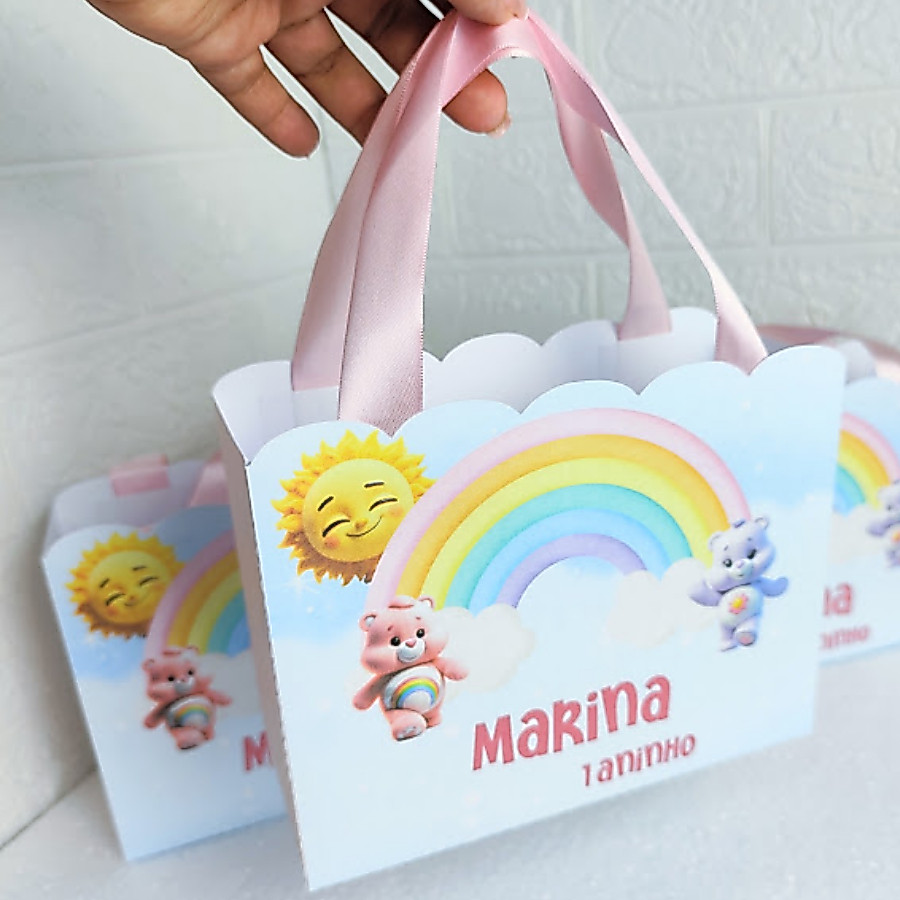 Sacolinha Ursinhos Carinhosos personalizada|sacolinha |Lembrancinha| aniversário fazemos qualquer tema  PEGUE E MONTE
