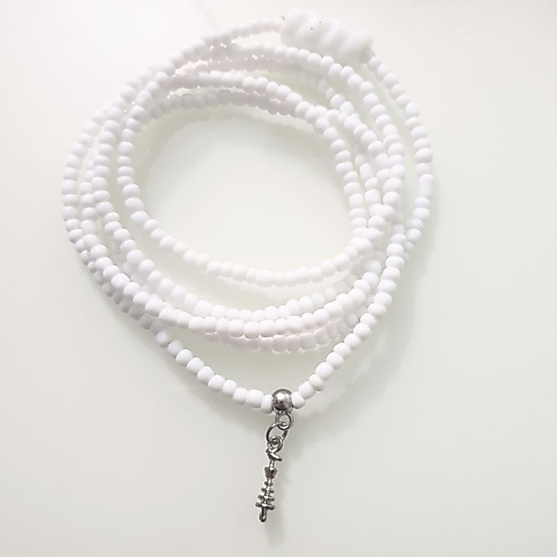 Guia de Oxalá Opaxoro Branco Firma de Murano Guia de Oxala com Firma Guia de Proteção Promoção