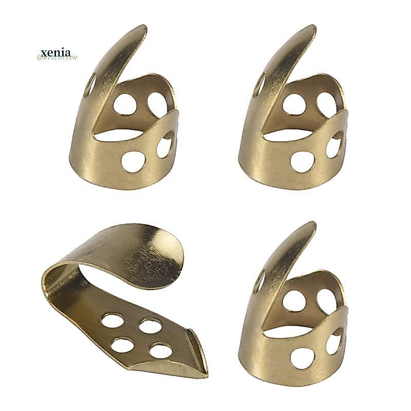 Palhetas Para Dedo De Guitarra , 3 Dedos De Índice + 1 Polegar Ajustável , Metal , Banjo , Estilo De , Protetor