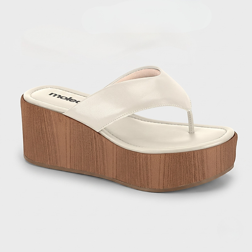 Tamanco Feminino Moleca Plataforma Dedo Amadeirado Original