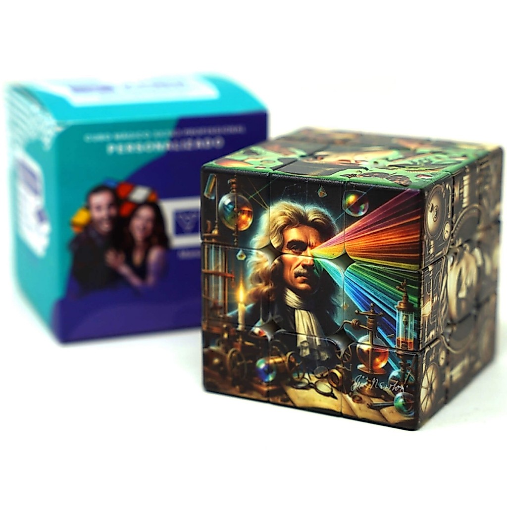 Cubo Mágico 3x3 Personalizado Vinci Cube Ciência Retrô Manual do Mundo