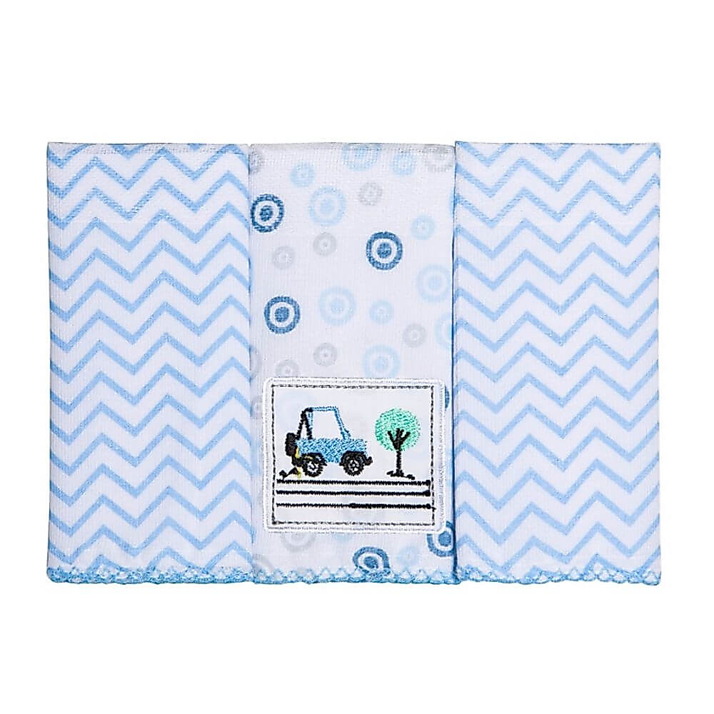 Kit Pano De Boca Estampado Papi Bordados Bibi - 03 Peças