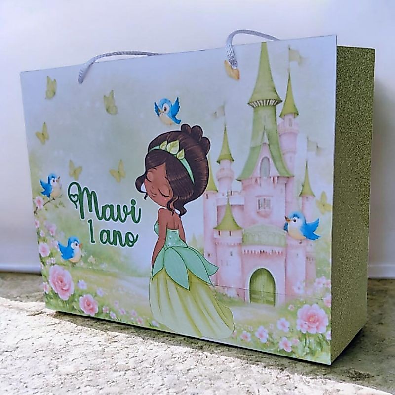 Sacolinha A Princesa e o Sapo / Personalizado | Sacolinha | Lembrancinha | Mimos | PEGUE E MONTE