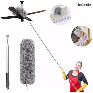 2.8m Espanador de Pó Para Limpeza em Microfibra Com Cabo Extensor e Retrátil Lavável Esco…