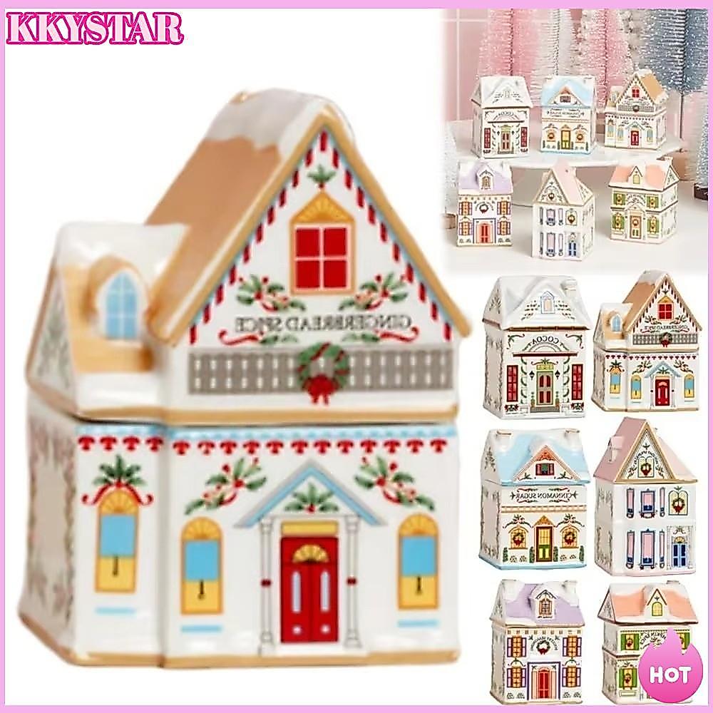 KKXYSTAR Holiday Village Spice House , Decoração De Mesa , Casa De Desenho Animado , Potes De Especiarias , Fofos