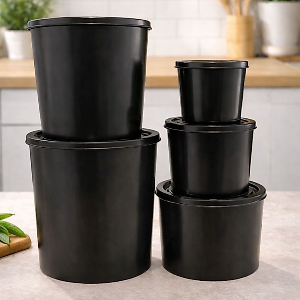 Kit 5 Peças Potes Organizadores Mantimentos Herméticos Cozinha casa