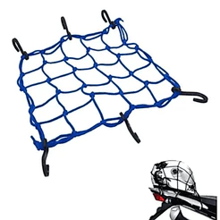 Rede Aranha para Capacete Moto 35x35 Azul Elástico Bagageiro Moto Universal