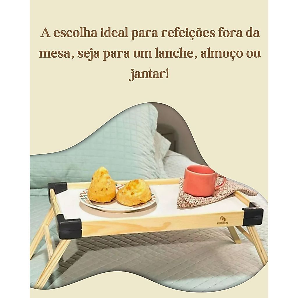 Bandeja Café da Manhã na Cama Com Pés Praticidade e Conforto para Seu Dia a Dia · foto 2