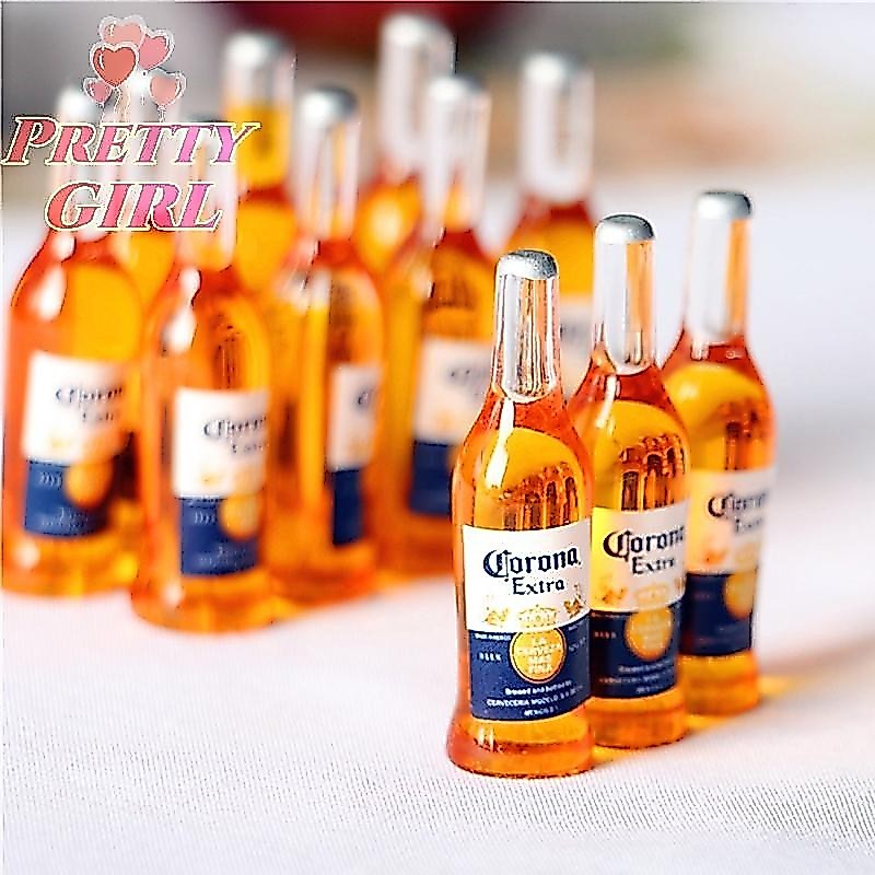 [Pretty ggirl] 10 Unidades 1/6 Casa De Bonecas Em Miniatura Garrafa De Resina Simulação Modelo De Vinho [Novo]