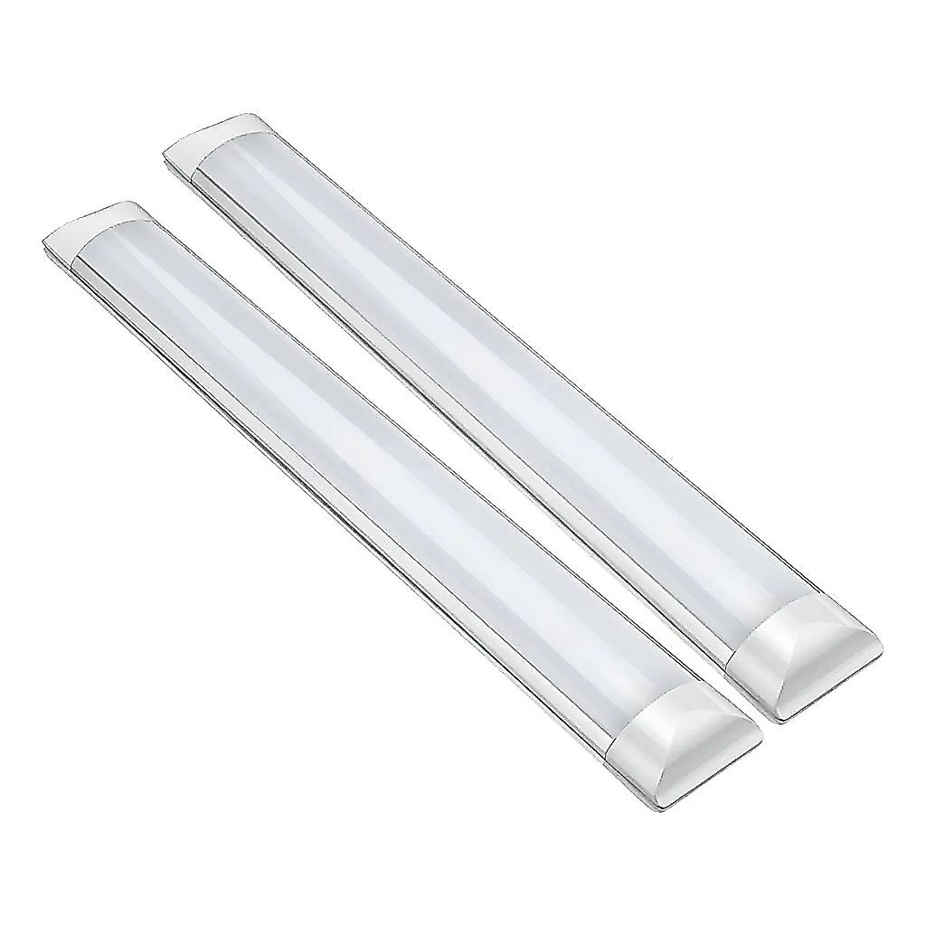 Kit 2 Luminaria Tubular Linear Led 40W Sobrepor 120cm Frio 6500k
