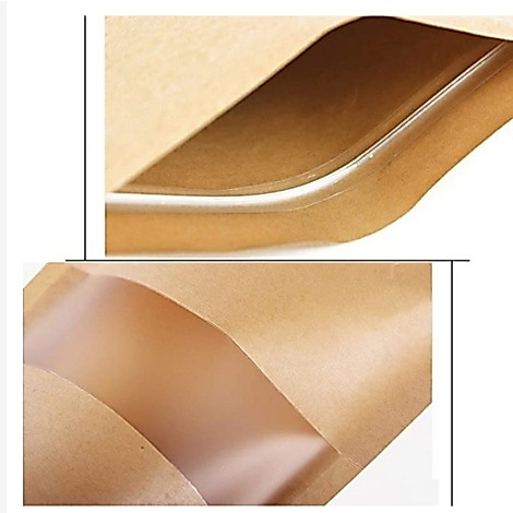 Kit 10 ou 20 Sacos de Papel com Visor Stand Up Pouch Zip Embalagens Atacado — imagem 2 de 2