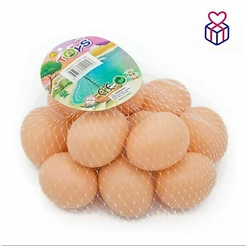 Ovos de Plástico; Kit 12 Ovinhos Caipira; Ovo; Brincadeira; Galinha; Indez
