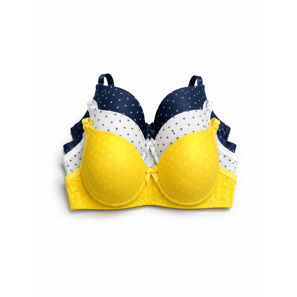 Kit 2 Sutiãs Básico ou 1 Sutiã Bolinha Reforçado Sustentação Poá Lingerie Feminina Promoção P ao GG
