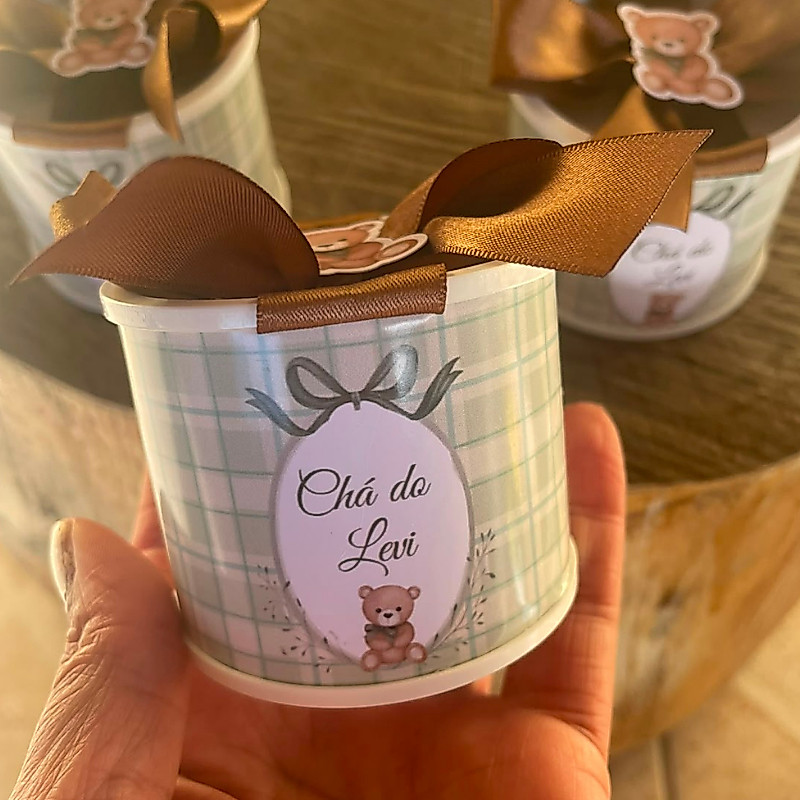 Kit tubolatas personalizadas Ursinho• Lembrancinha maternidade | aniversário | chá de bebê • 5x6 -FAZEMOS QUALQUER TEMA