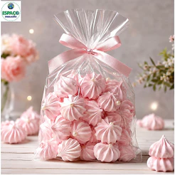 saquinho Transparente Para Suspiro mini suspiro pipoca Pipoca Gourmet Pão de mel doces em geral