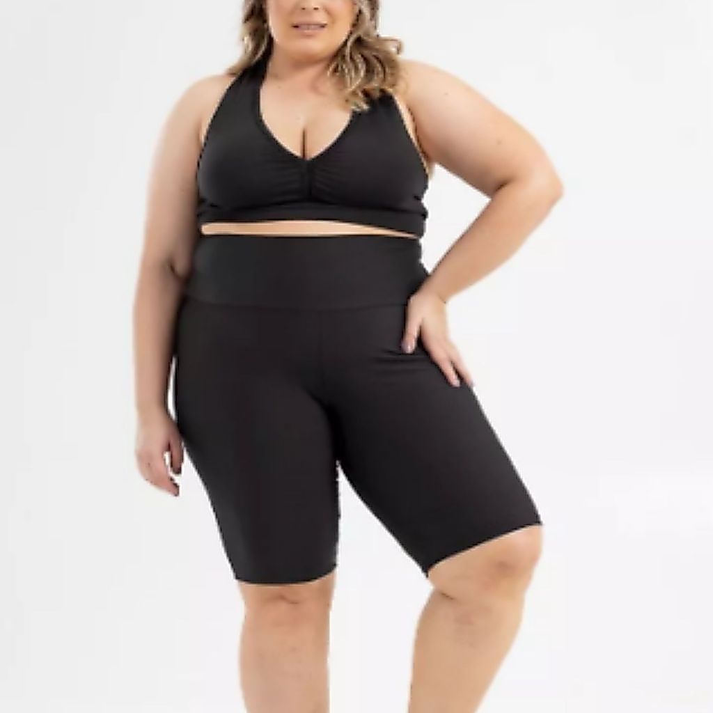 Bermuda Feminina Ciclista Academia Caminhada Feminino Malhar Fitness Funcional Bermudinha Leg Cintura Alta Tamanhos
