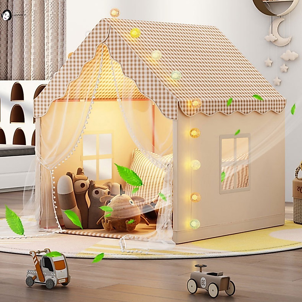 Crianças Brincam Tenda Interior Princesa Playhouse Para Meninos Meninas De 3 A 6 Anos