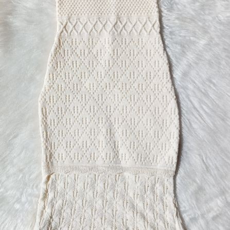 Vestido Feminino Midi Regata Tricô Modal Alta Qualidade Com Detalhes Na Barra