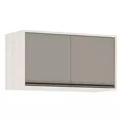 Armário Aéreo De Cozinha 80 Cm 2 Portas Linea Luciane Pátina Ff-mocca Laca