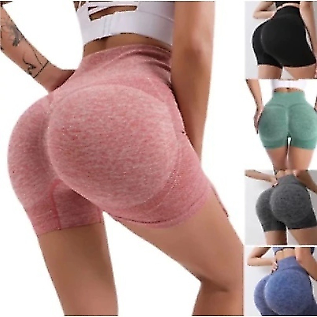 Short Legging Academia Nylon Curto Cintura Alta Fitness Levanta Bumbum - TC-Y0351