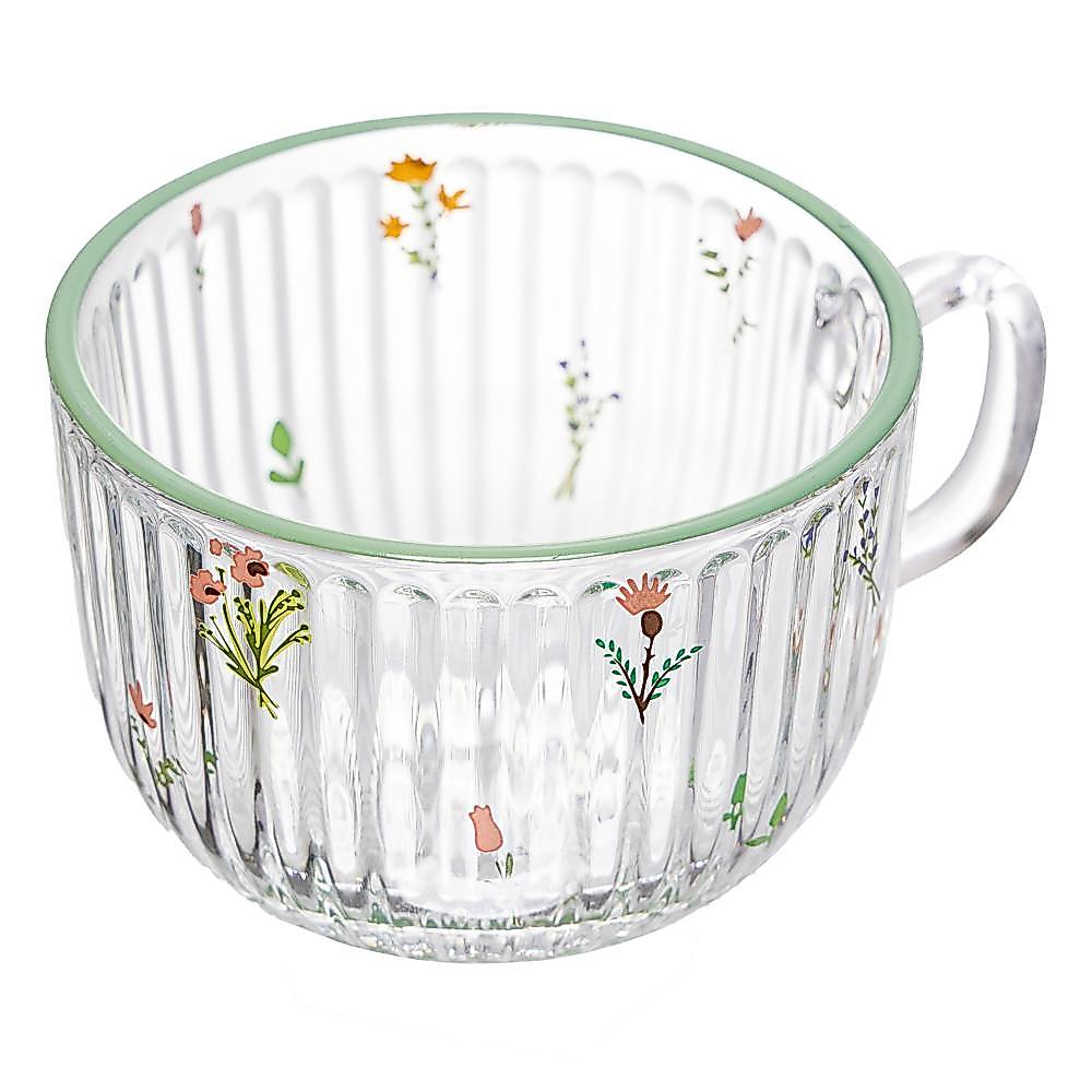 Xícara de Chá com Pires Florence 180ml Vidro Wolff Elegante para Mesa Posta Cozinha Sala Presente Sofisticada Requintada · foto 2