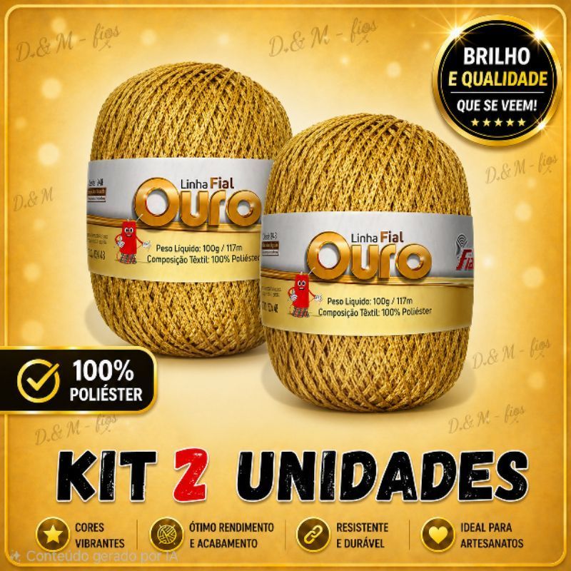 KIT LINHA OURO FIAL - Escolha o seu (similar a linha encanto) - DOURADO
