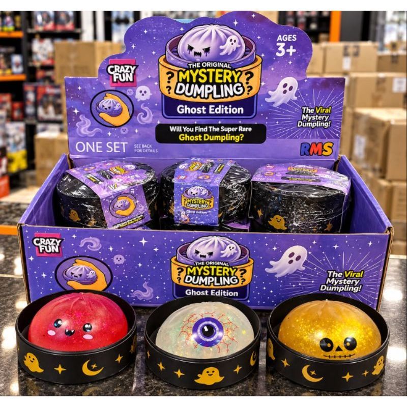 Brinquedo Squishy Grande Surpresa Dumpling Halloween Pãozinho Antiestress apertar