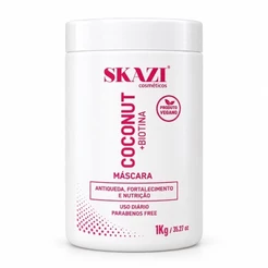 Máscara de Tratamento Skazi 1kg – Vegana Coconut Fortalecedor – Nutrição e Fortalecimento Capilar