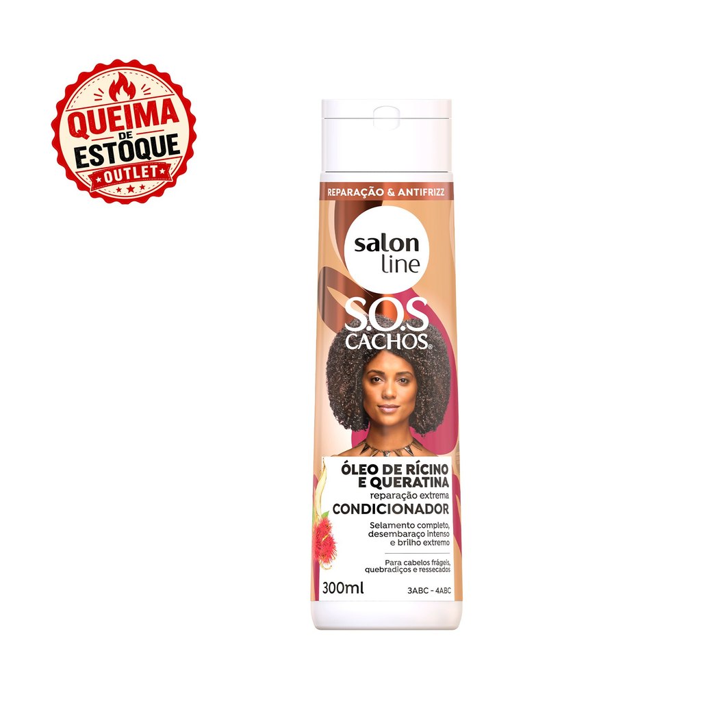 Condicionador SOS Cachos Rícino e Queratina Salon Line 300ml