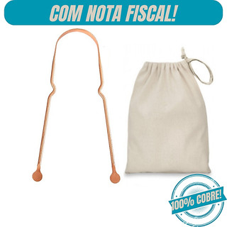 Raspador de Língua de Cobre Bebe Neném Infantil - Limpador Ayurveda Higiene Bucal