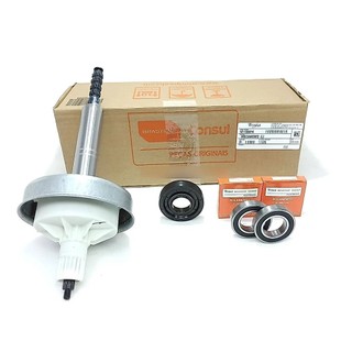 Kit Mecanismo Eixo Curto Original Rolamento Retentor Lavadoras Brastemp Consul W11300676 K00055