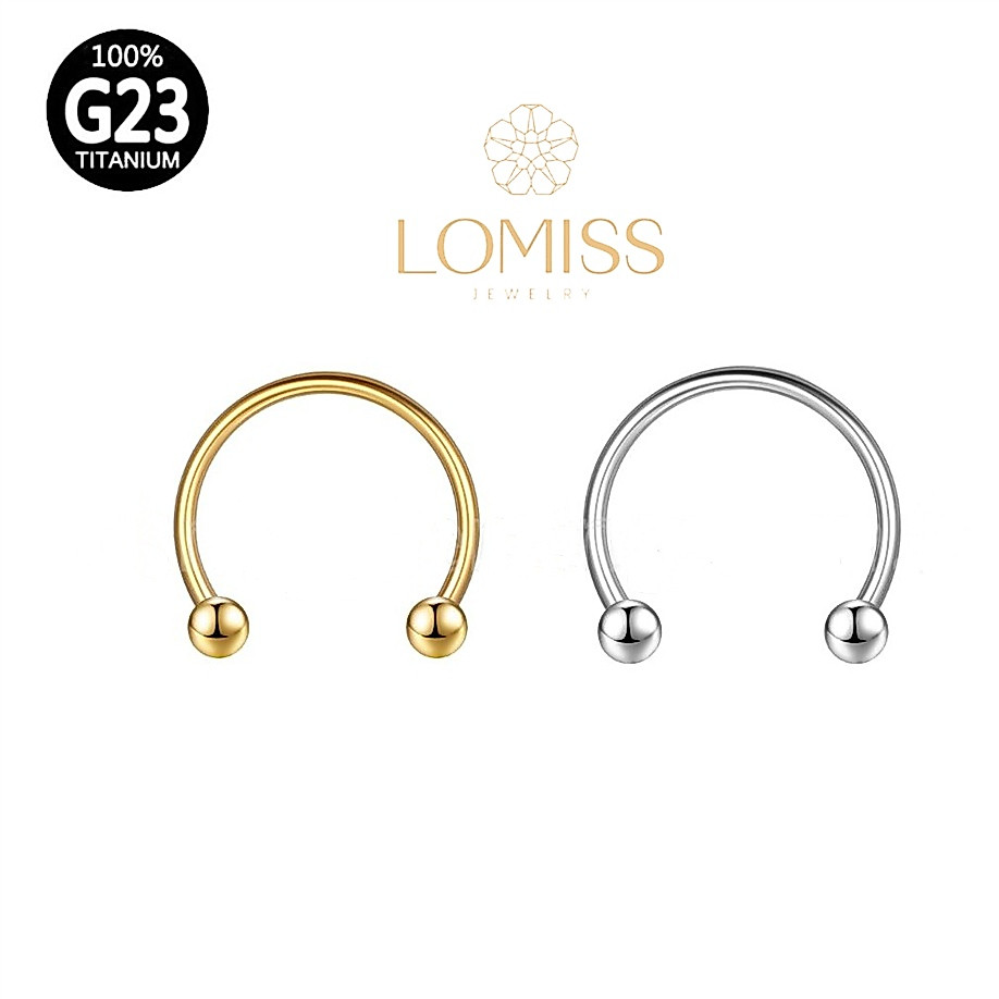 Piercing Ferradura Septo, Helix, Daith, Mamilo TitÂnio G23 Pvd Lomiss piercing