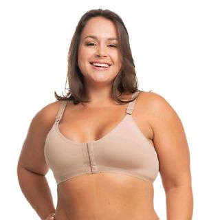 Sutia Tam. 46 ao 58 reforçado sem bojo com abertura frontal Plus Size Soutien