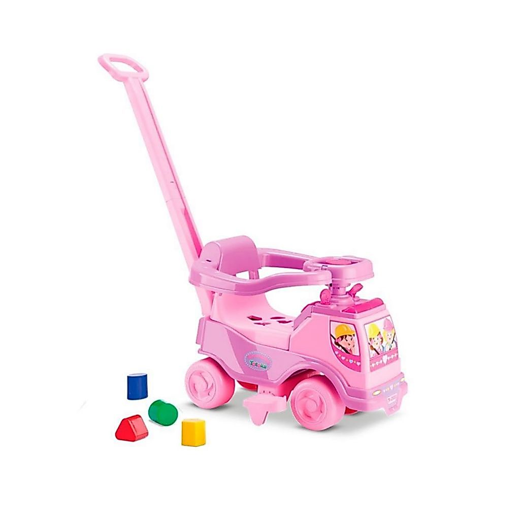 Triciclo Velocipede Com Empurrador Toca Musicas Bebe Menino e Menina Motoca Infantil de Passeio Velotrol Cardoso