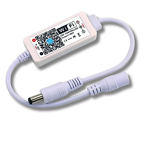 Controlador Dimmer Wifi App Android IOS Fita LED 12v 24v Compatível Alexa Google Home Com fonte